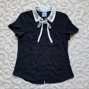Warner Bros. Black and White Blouse